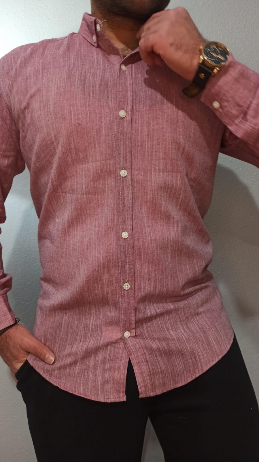 Keten Normal Yaka Gömlek