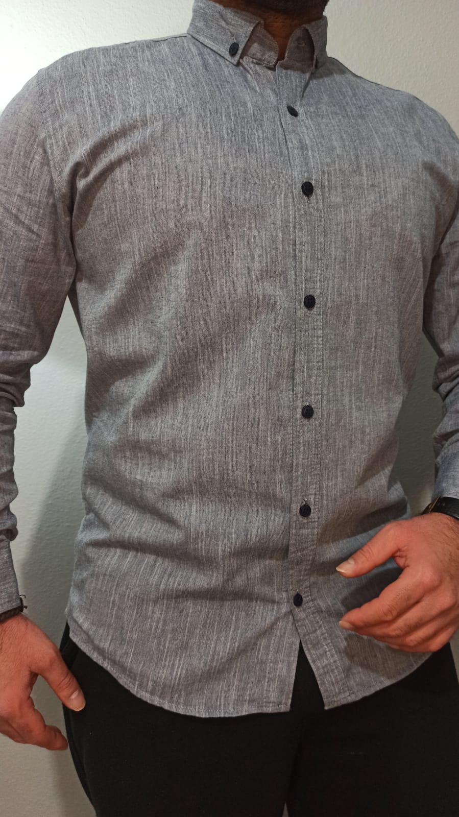 Keten Normal Yaka Gömlek