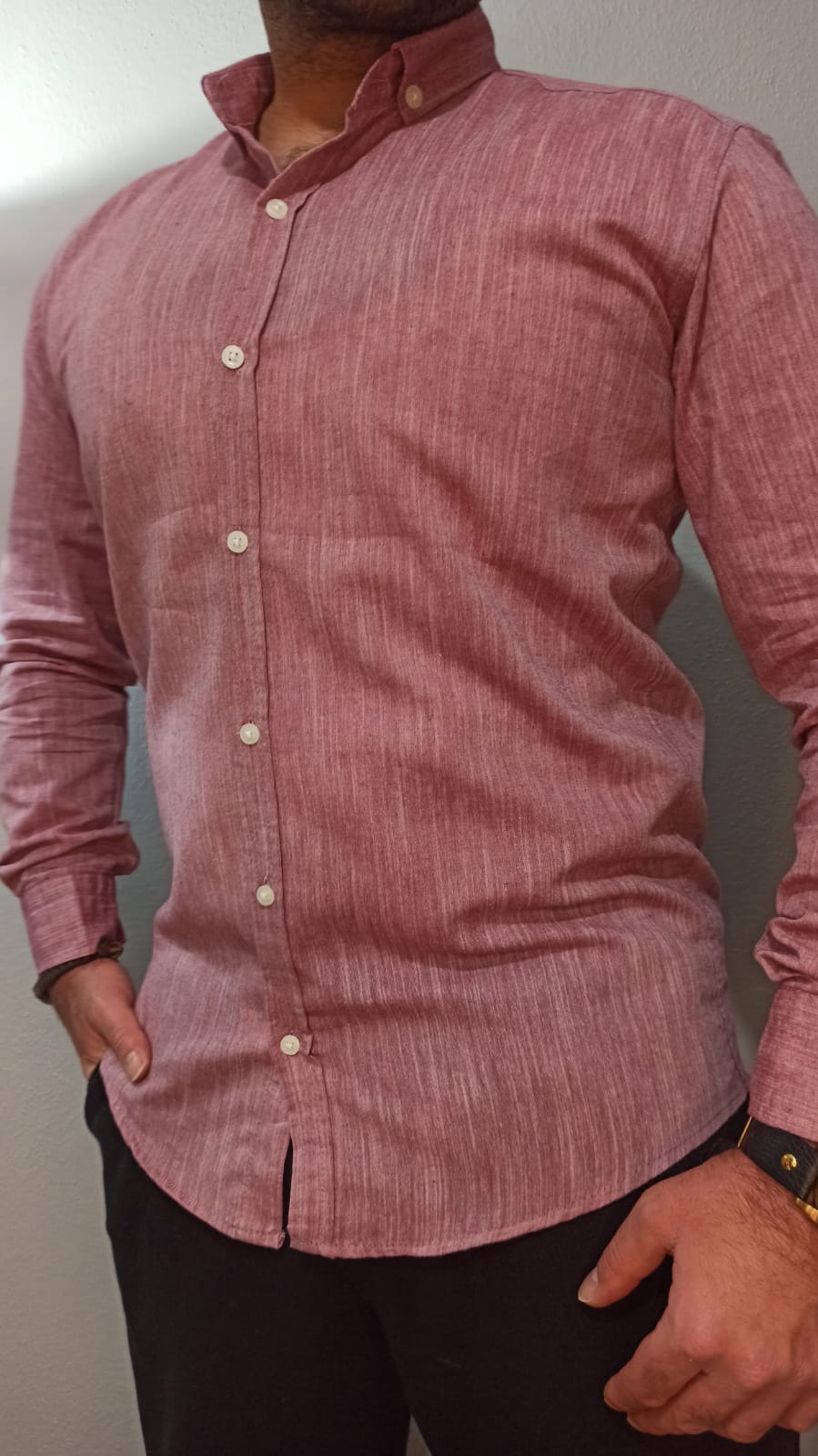 Keten Normal Yaka Gömlek