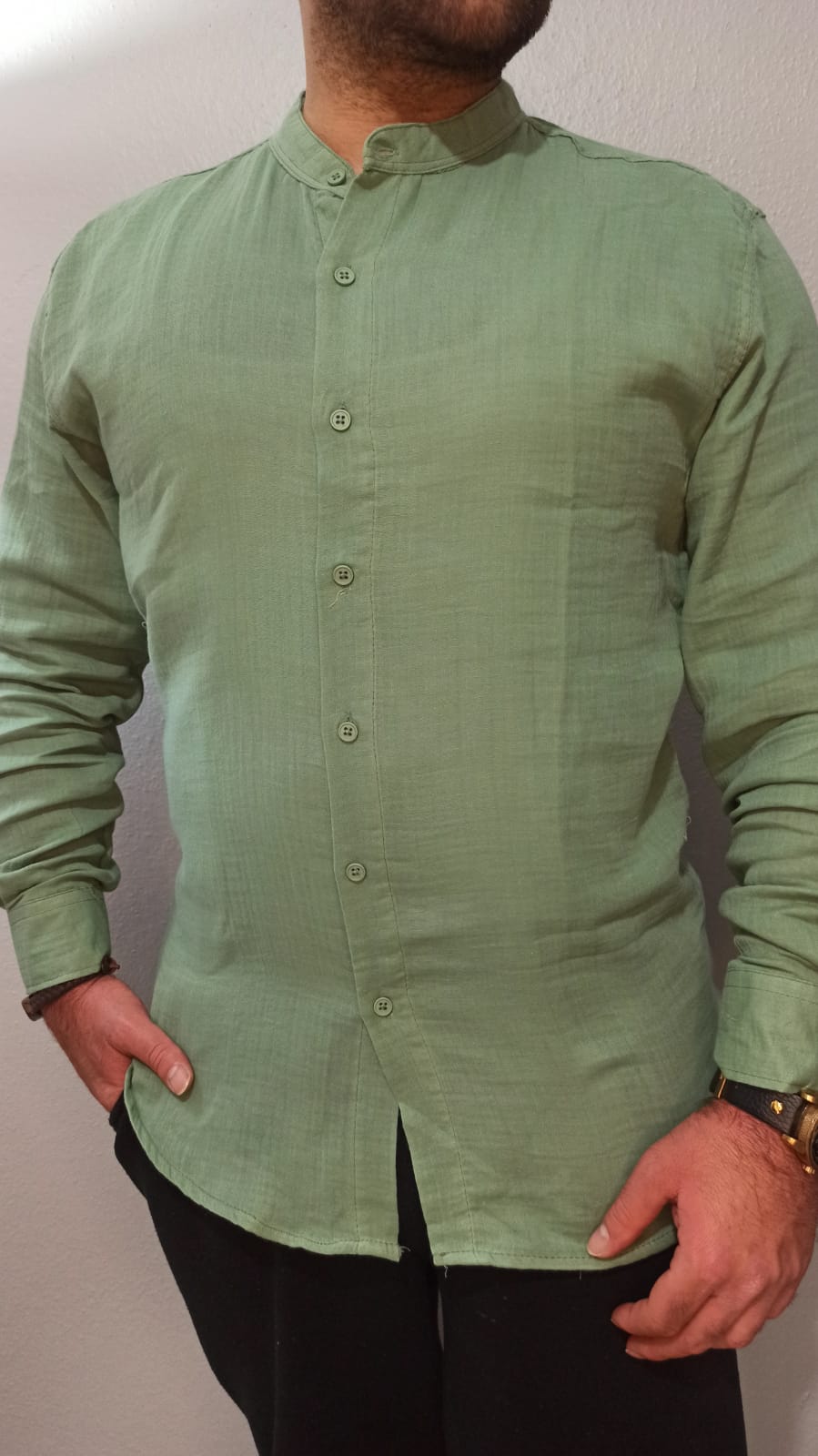 Keten Hakim Yaka Gömlek